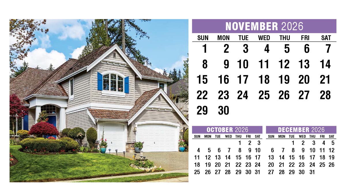 Galleria Homes Promotional Desk Calendar- 2026